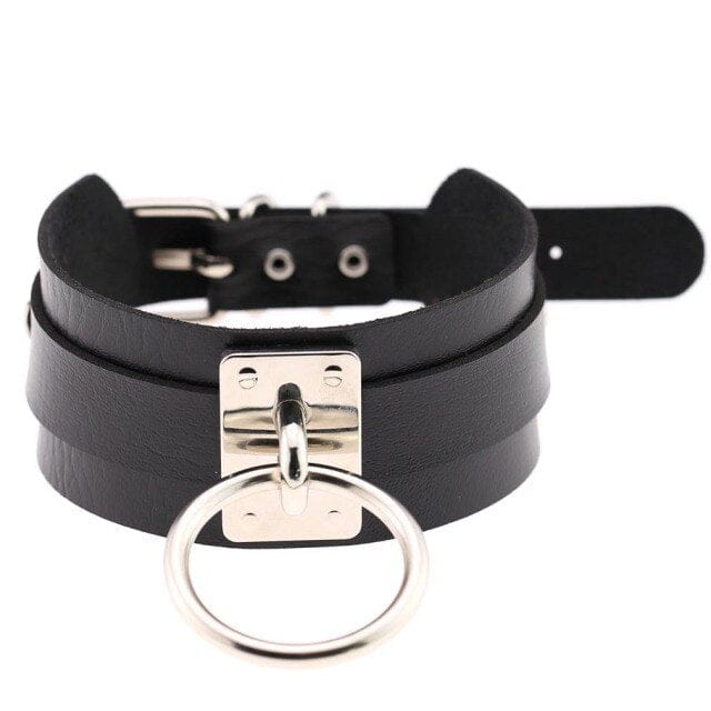 Erotic Sexy Leather Bondage Harness Strap of Punk Choker Collar with Metal Chain for Women Fetish Cosplay Goth Jewelry Accessory - OhSaucy