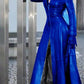 Oh Saucy Coats & Jackets Blue / S Long | Vintage Style | Faux Leather Coat