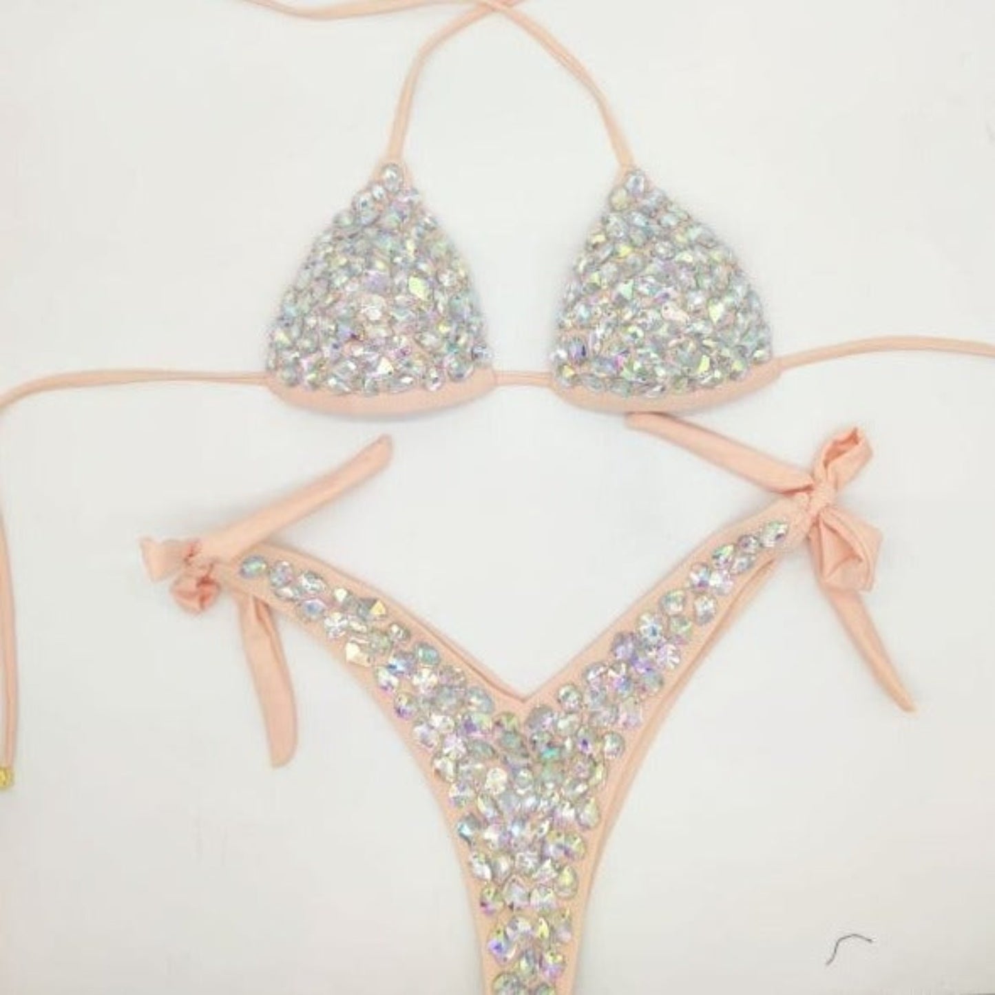 vacation rhinestone bikini set diamond swimwear sexy women bathing suit new style bling stones beachwear - OhSaucy