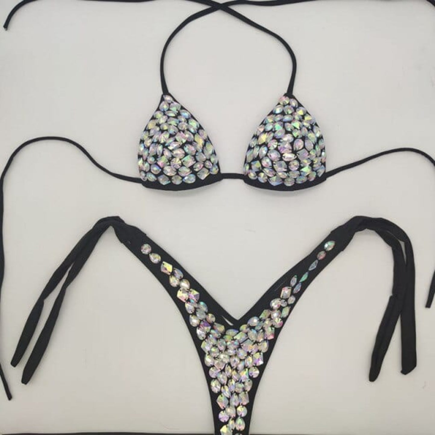 vacation rhinestone bikini set diamond swimwear sexy women bathing suit new style bling stones beachwear - OhSaucy