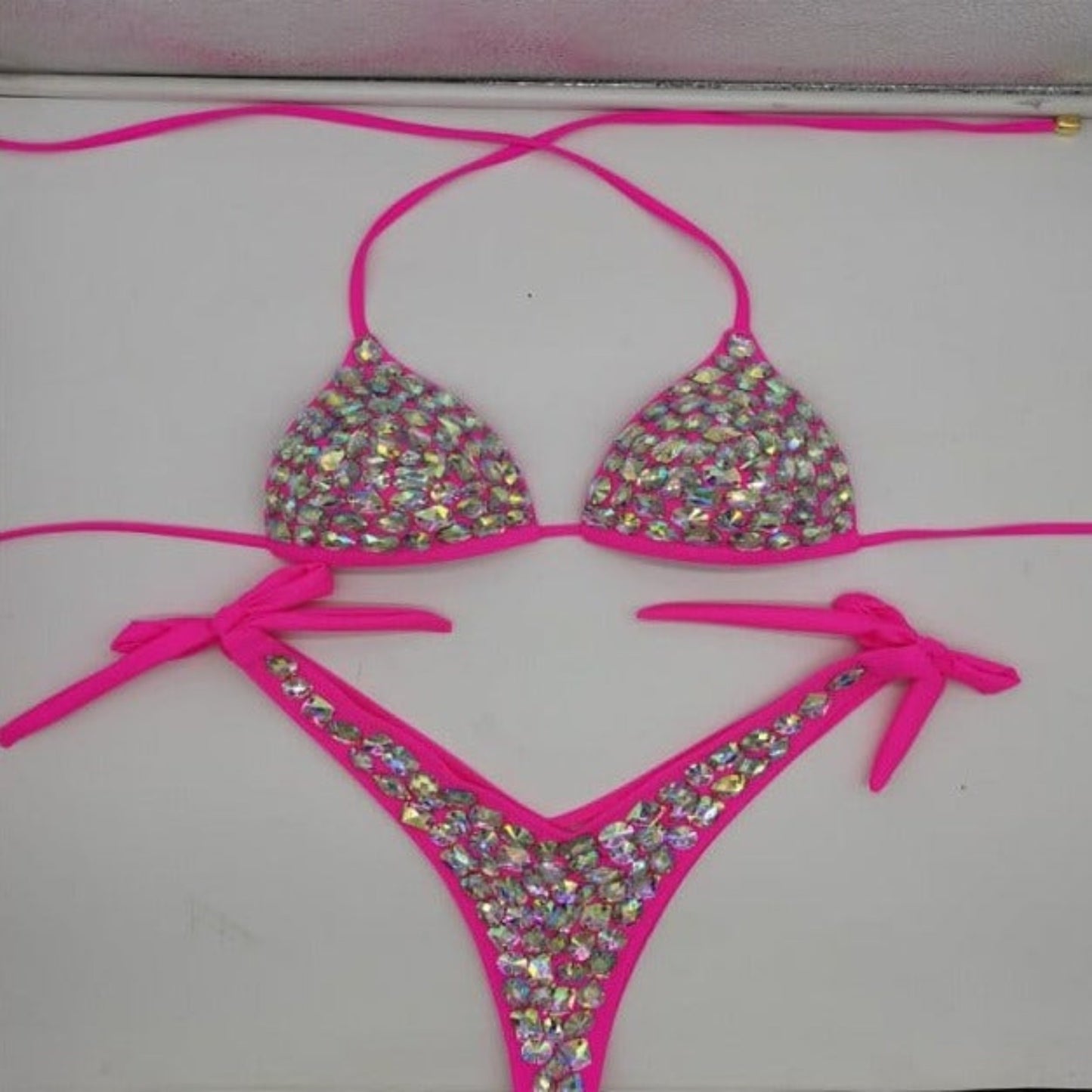 vacation rhinestone bikini set diamond swimwear sexy women bathing suit new style bling stones beachwear - OhSaucy