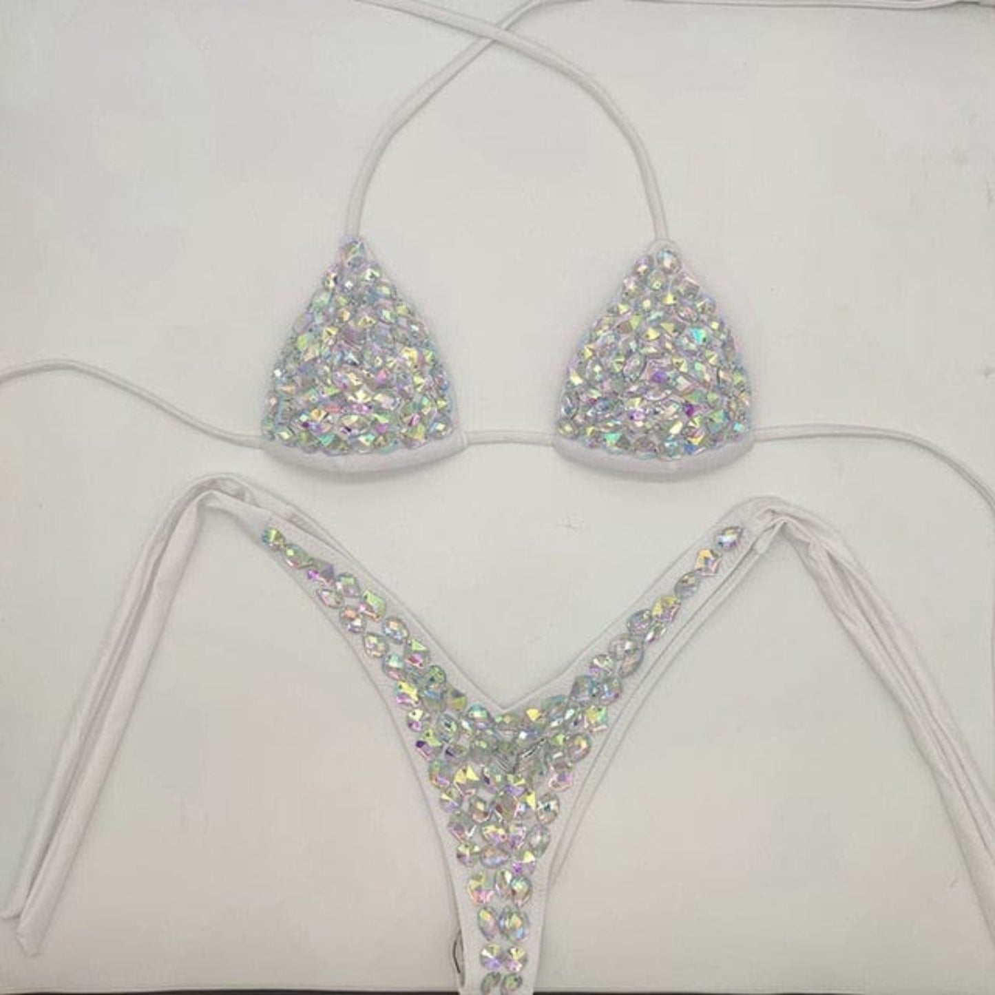  vacation rhinestone bikini set diamond swimwear sexy women bathing suit new style bling stones beachwear - OhSaucy