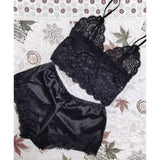 Oh Saucy Sleepwear & Loungewear Black 2 / 3XL Luxury Womens Sexy Lace Sleepwear Lingerie Tops Shorts Babydoll Pajamas