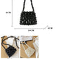 Oh Saucy bag Luxx Queen Hand-Woven Mini Pearl Bag Small Black or White Clear Pearl