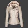 Oh Saucy Apparel & Accessories Apricort / 3XL Motorcycle Leather Jackets | Autumn Winter | Hooded Faux Leather Biker Coats
