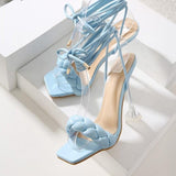 Oh Saucy New Weave Sandals Transparent High heels Open Toe