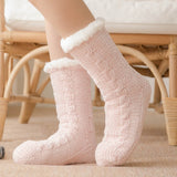 OHS seasonal HK55010-2 / EU(35-42) New Women Socks Winter Warm Thick Soft Sleep Socks Winter Sale 20%