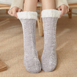 OHS seasonal HK55010-6 / EU(35-42) New Women Socks Winter Warm Thick Soft Sleep Socks Winter Sale 20%