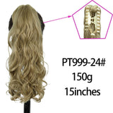 OHS hair 24 1 / 20inches / China Nylah B Synthetic 20 Inch  Fiber Claw Clip Wavy Ponytail Extension Clip-In Hair Wig For Women