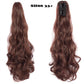 OHS hair 33 / 20inches / China Nylah B Synthetic 20 Inch  Fiber Claw Clip Wavy Ponytail Extension Clip-In Hair Wig For Women