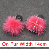 OHS shoes Rac Hot Pink 14cm / US 5 / China "NylahNY" 14cm Wider Fit - Fur Women Shoes Sandals - Real Raccoon Fur Slippers Sliders