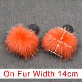 OHS sliders Raccoon Orange 14cm / US 5 / China "NylahNY" 14cm Wider Fit - Fur Women Shoes Sandals - Real Raccoon Fur Slippers Sliders