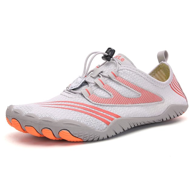 Oh Saucy Shoes grey red / 8.5 Oh Shellfish - Active Water Shoes Men/Women | Barefoot Outdoor Beach Sandals | Plus Size | Nonslip River Sea Diving Sneakers