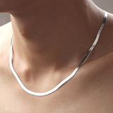 Oh Saucy jewelery 45cm OHS Silverfish™ 925 Silver Necklace 4MM Wide