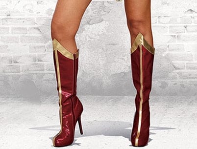 OhSaucy Apparel & Accessories Foot cover / S OhSaucy Commissioned Wonder Woman Cosplay Costume | PU Leather Bodysuit | Superhero Fancy Dress