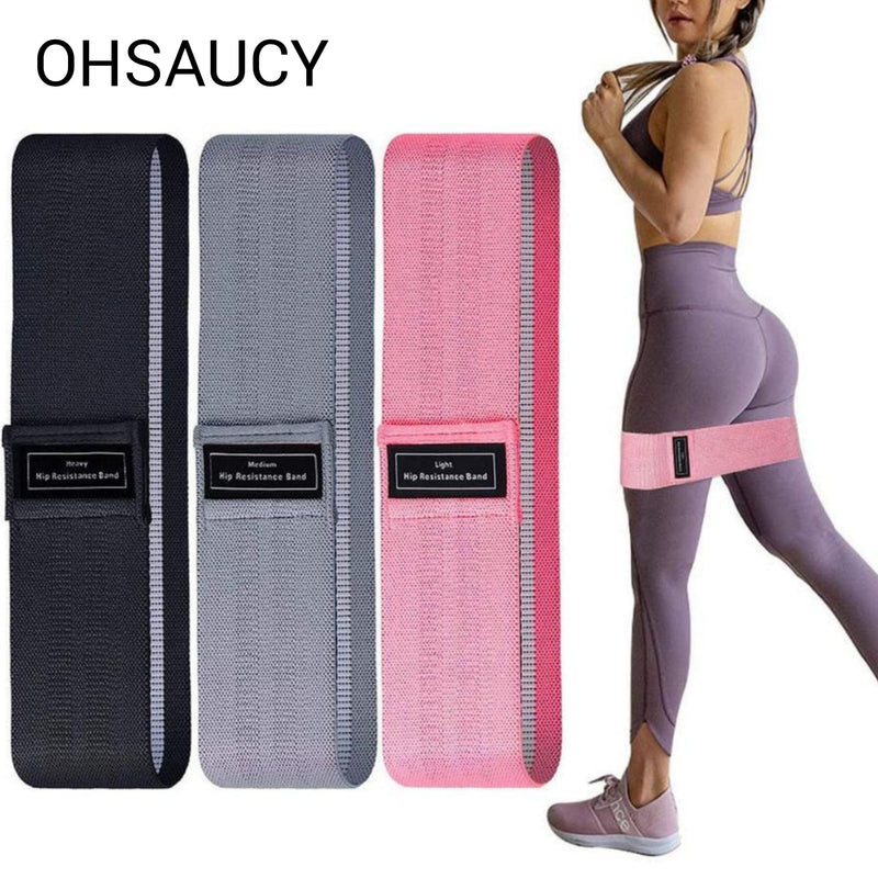 OhSaucy Pro - Fitness Resistance Bands Xtra-Wide - Free Carry bag