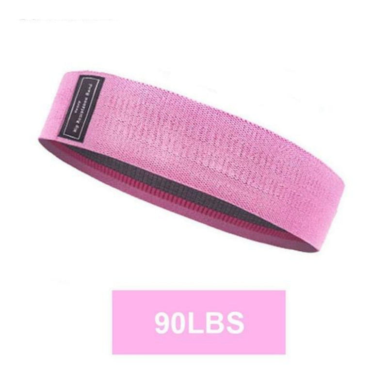 OhSaucy Pink--90LBS Pro - Fitness Resistance Bands Xtra-Wide - Free Carry bag