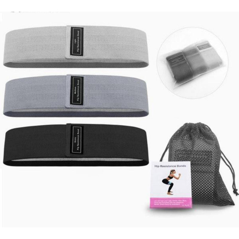 OhSaucy Universal 3PCS Set 3 Pro - Fitness Resistance Bands Xtra-Wide - Free Carry bag