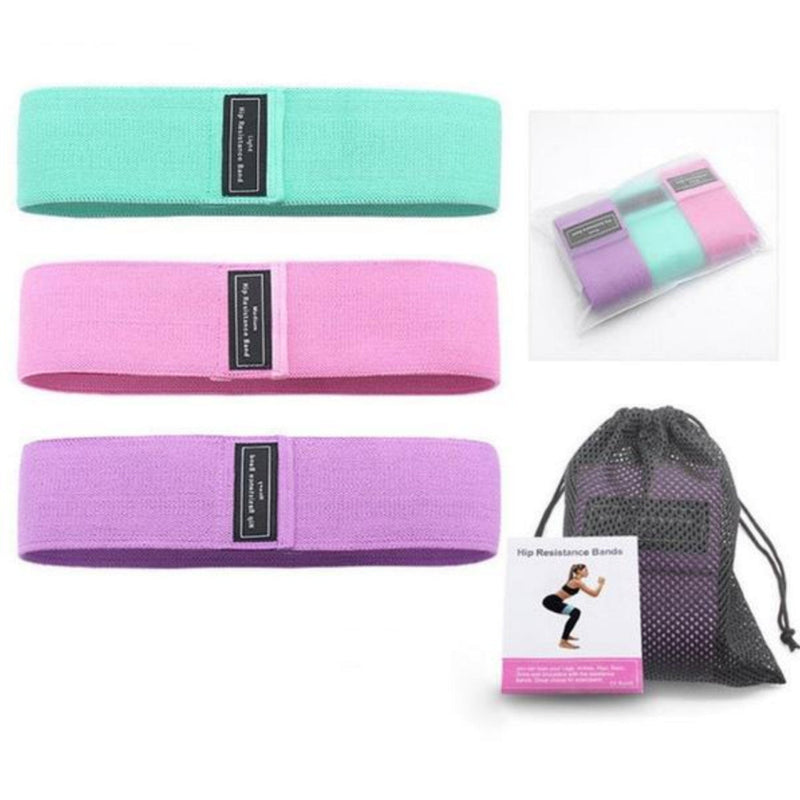 OhSaucy Universal 3PCS Set Pro - Fitness Resistance Bands Xtra-Wide - Free Carry bag
