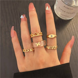 Oh Saucy Body Jewellery 54479 Quality Multi Finger Rings For Women 3/4/5 PCS Sets