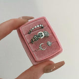 Oh Saucy Body Jewellery Quality Multi Finger Rings For Women 3/4/5 PCS Sets