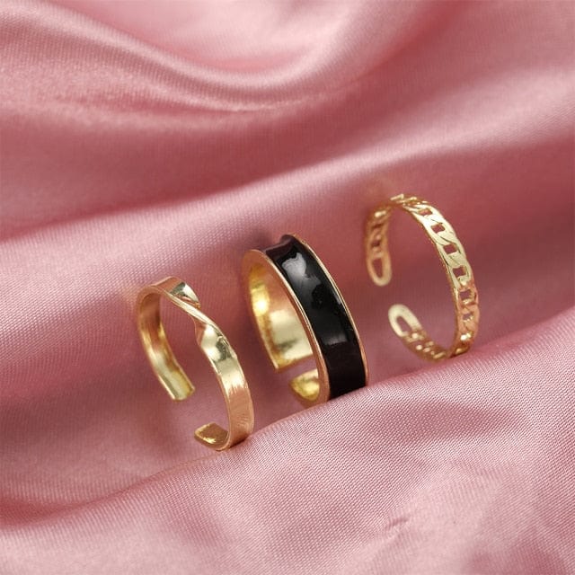 Oh Saucy Body Jewellery OV5201801 Quality Multi Finger Rings For Women 3/4/5 PCS Sets