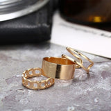 Oh Saucy Body Jewellery OV52619 Quality Multi Finger Rings For Women 3/4/5 PCS Sets