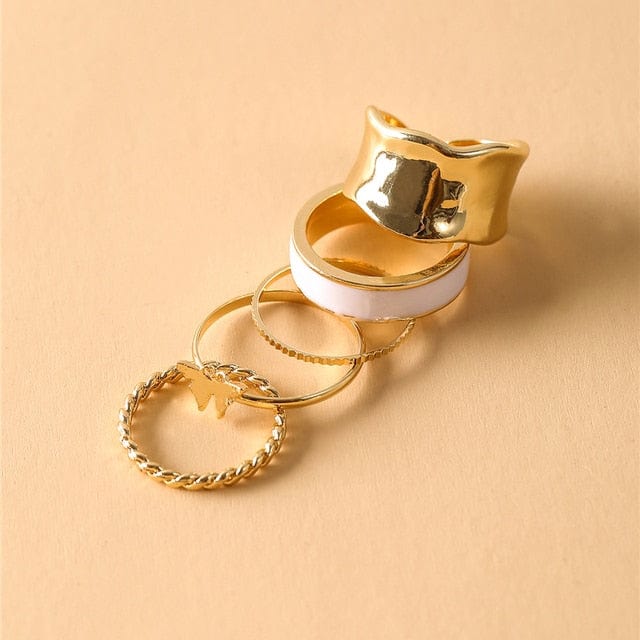 Oh Saucy Body Jewellery OV52800 Quality Multi Finger Rings For Women 3/4/5 PCS Sets