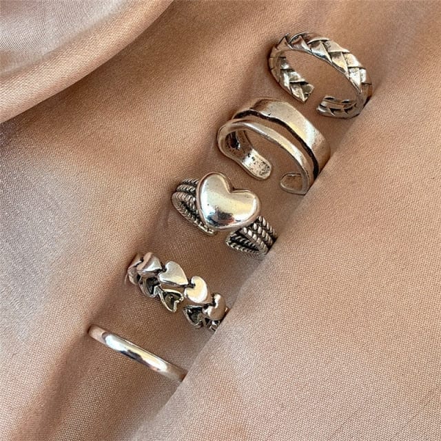Oh Saucy Body Jewellery OV5324802 Quality Multi Finger Rings For Women 3/4/5 PCS Sets