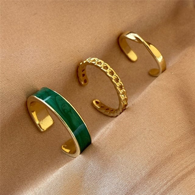 Oh Saucy Body Jewellery OV53314 Quality Multi Finger Rings For Women 3/4/5 PCS Sets