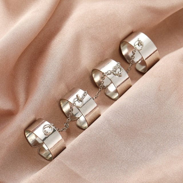 Oh Saucy Body Jewellery OV53598 Quality Multi Finger Rings For Women 3/4/5 PCS Sets