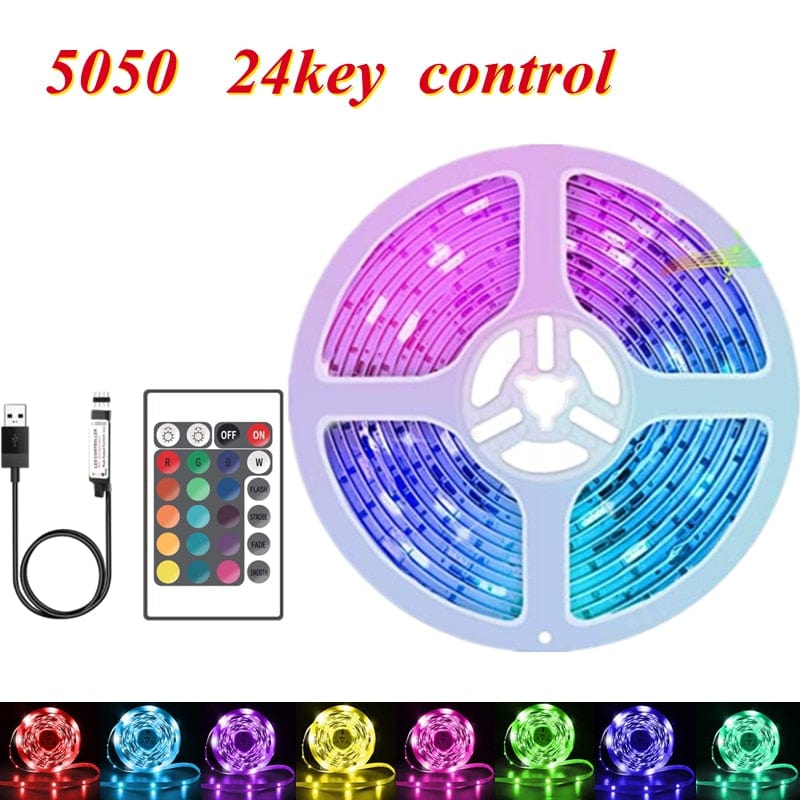Oh Saucy home 5050 IR Control / 1m "Rainbow Tape" LED Strip Light Home Party Decoration