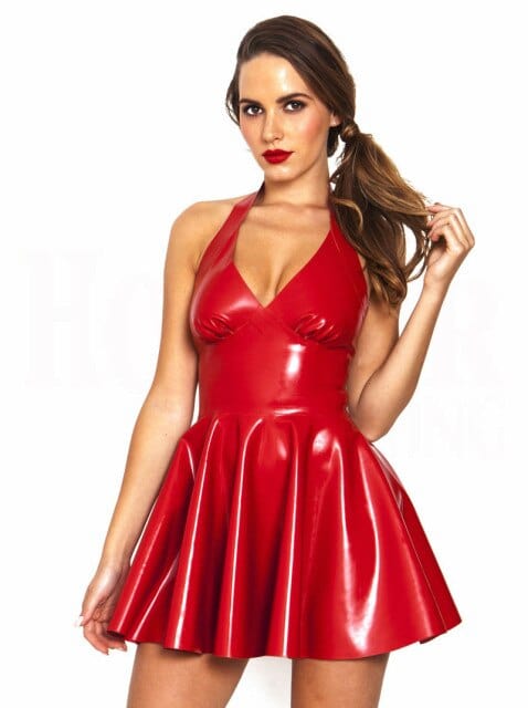 Scorching Hot Elastic Strap Backless Mini Dress (Red) · NanaMacs