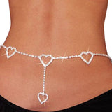 Oh Saucy Body Jewellery YLBC025B   Silver Rhinestone Belly Chains ~  Body Bling Accessories
