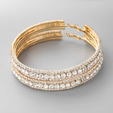 OhSaucy jewelery Gold / 8 Rhinestone Earrings European And American Exaggerated Earrings Trendy Women