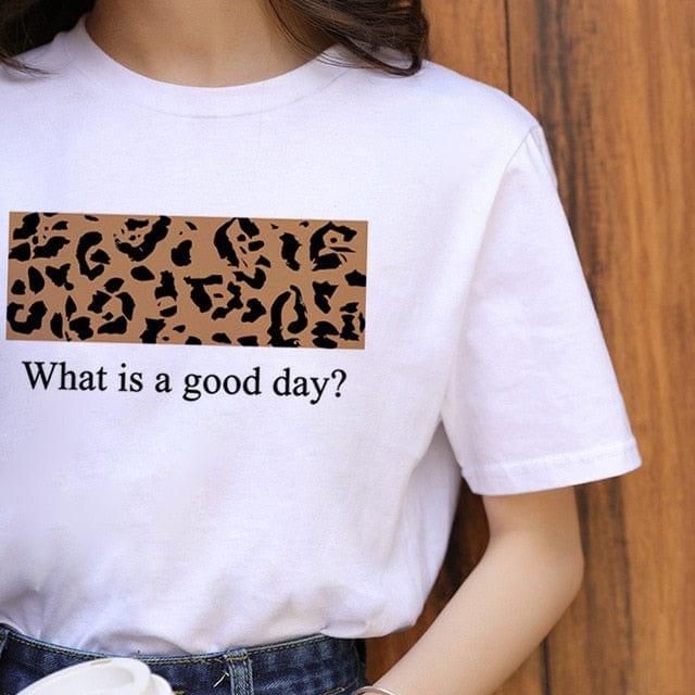 ZOGANKIN Summer Fashion Shirt Lips Leopard Graphic T Shirt Women Tops Base O-neckBlack Tees Kiss Leopard Lip Funny Girls Tshirt - OhSaucy