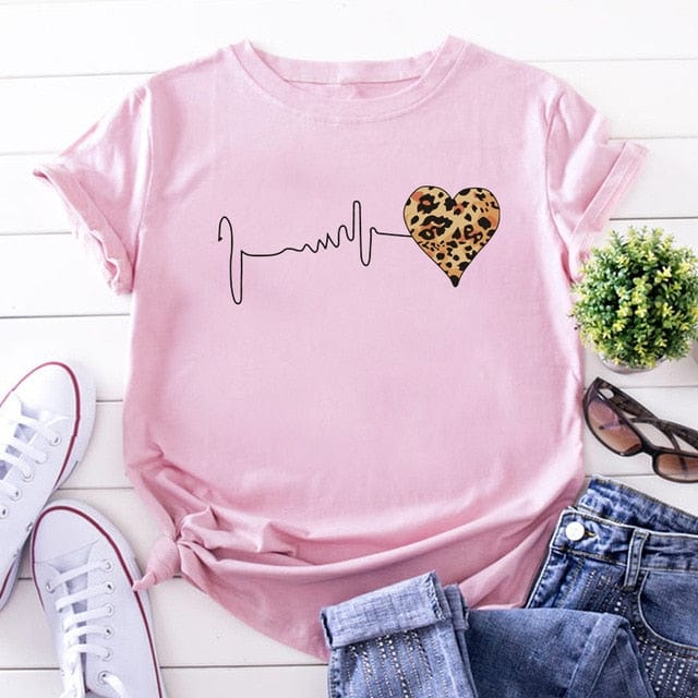 ZOGANKIN Summer Fashion Shirt Lips Leopard Graphic T Shirt Women Tops Base O-neckBlack Tees Kiss Leopard Lip Funny Girls Tshirt - OhSaucy