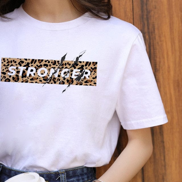 ZOGANKIN Summer Fashion Shirt Lips Leopard Graphic T Shirt Women Tops Base O-neckBlack Tees Kiss Leopard Lip Funny Girls Tshirt - OhSaucy