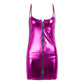 Sexy Night Out Erotic Dress Faux Leather Female Zip Club Wear Party Apparel Fetish Bondage Costumes - OhSaucy