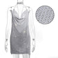 Oh Saucy Sexy See through Rhinestone | Metal Chainmail | Glitter Mini Dress | Backless Sequins Luxury Party Dress