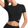 Sexy Sport Fitness Short Sleeve Tops - OhSaucy