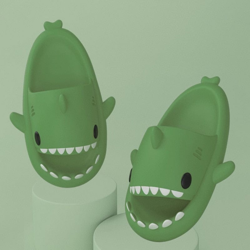 Oh Saucy 0 A-dark green / 36-37 Sharky™ Shark Sliders - Super Soft, Comfy, Silent and Anti-slip Outdoor Indoor Funny Slippers