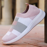 Oh Saucy Sneakers Women Walking Shoes Woman Lightweight Loafers Tennis Casual Ladies Fashion Slip on Sock Vulcanized Shoes Plus Size 2021