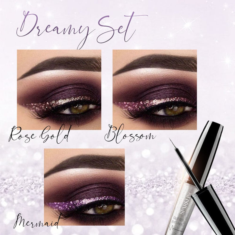 Oh Saucy Eyeliner Dreamy Set(Rose Gold+Blossom+Mermaid)🔥40% OFF🔥 Sparkling Glitter Eyeliner