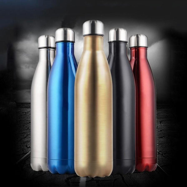 OhSaucy Stainless Steel Thermos Water Bottle for Sport and Gym