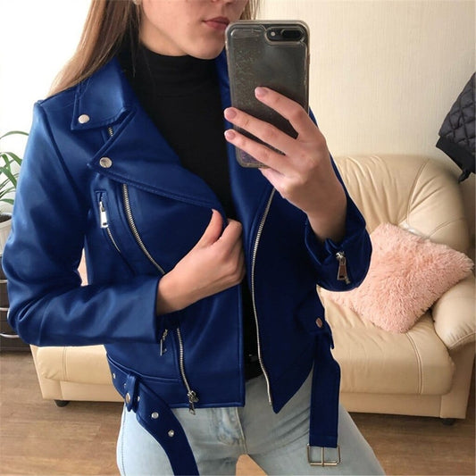 Stylish Trendy Faux Leather Jacket - OhSaucy