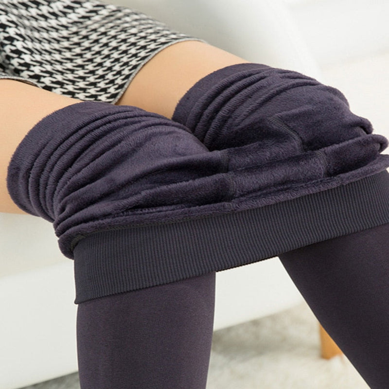 OHS pants Gray / M Sugar™️ PLUS SIZE Fleece Lined Leggings Colour Blast Collection