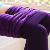 OHS pants K018 New Purple / M Sugar™️ PLUS SIZE Fleece Lined Leggings Colour Blast Collection