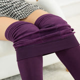 OHS pants Purple / M Sugar™️ PLUS SIZE Fleece Lined Leggings Colour Blast Collection