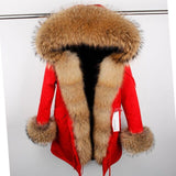 Oh Saucy Coats & Jackets 29 / S Super Luxury Long Parka | Fur Collar | Natural Rabbit Fur